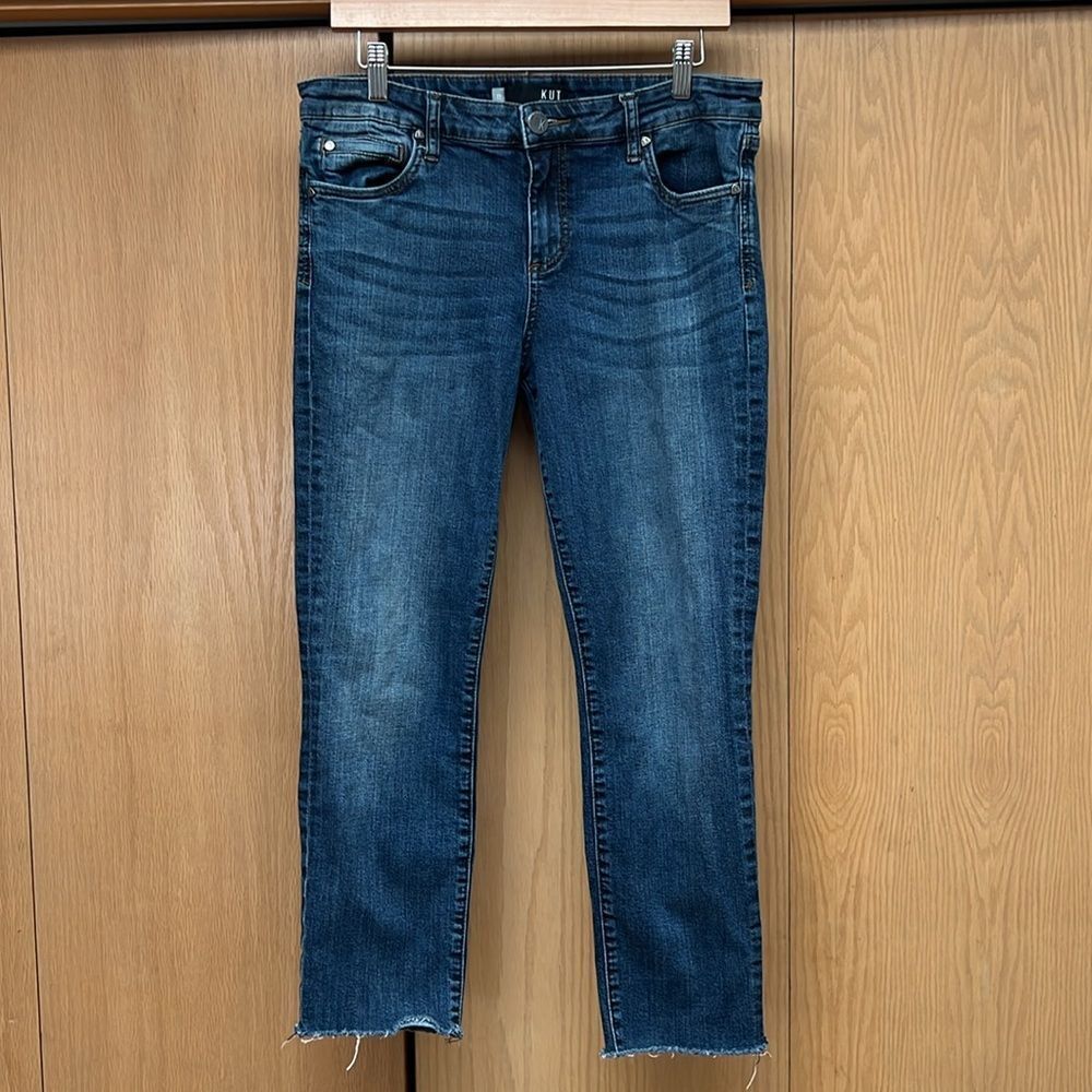 Kut from the Kloth Women's Skinny Jeans in Dark Blue Wash